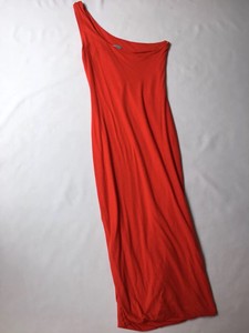 kookai red one shoulder dress