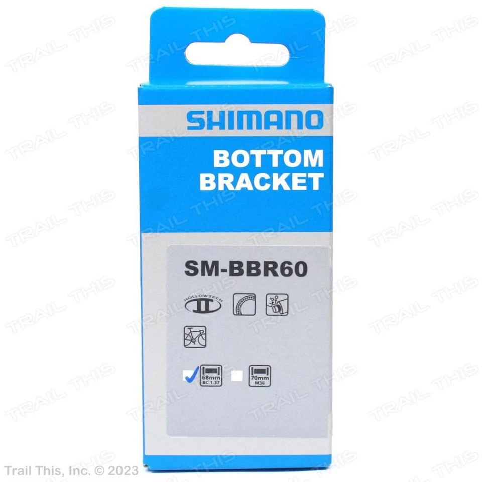 Soporte inferior para bicicleta de carretera Shimano Ultegra SM-BBR60 negro 68/roscado inglés Foto 2 de 3