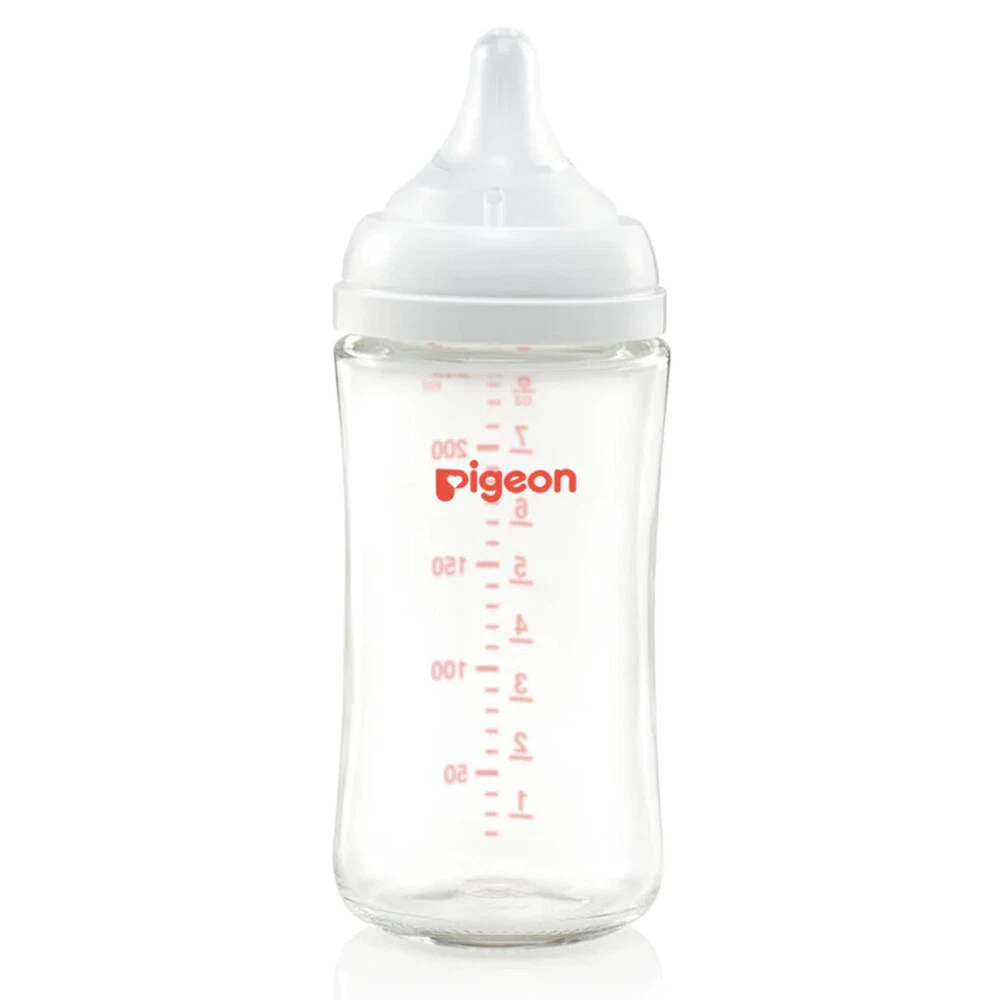 Pigeon Softouch lll Glass Drinking/Feeding Bottle Anti-Colic 240ml Baby 3m+