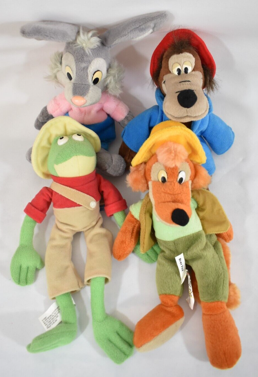 Disney World Brer Rabbit Bear Frog Fox Lot 4 Plush Splash Mountain