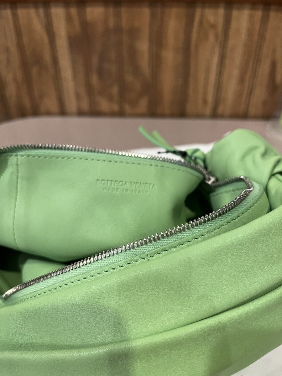 Bottega Veneta double knot mini top handle bag green