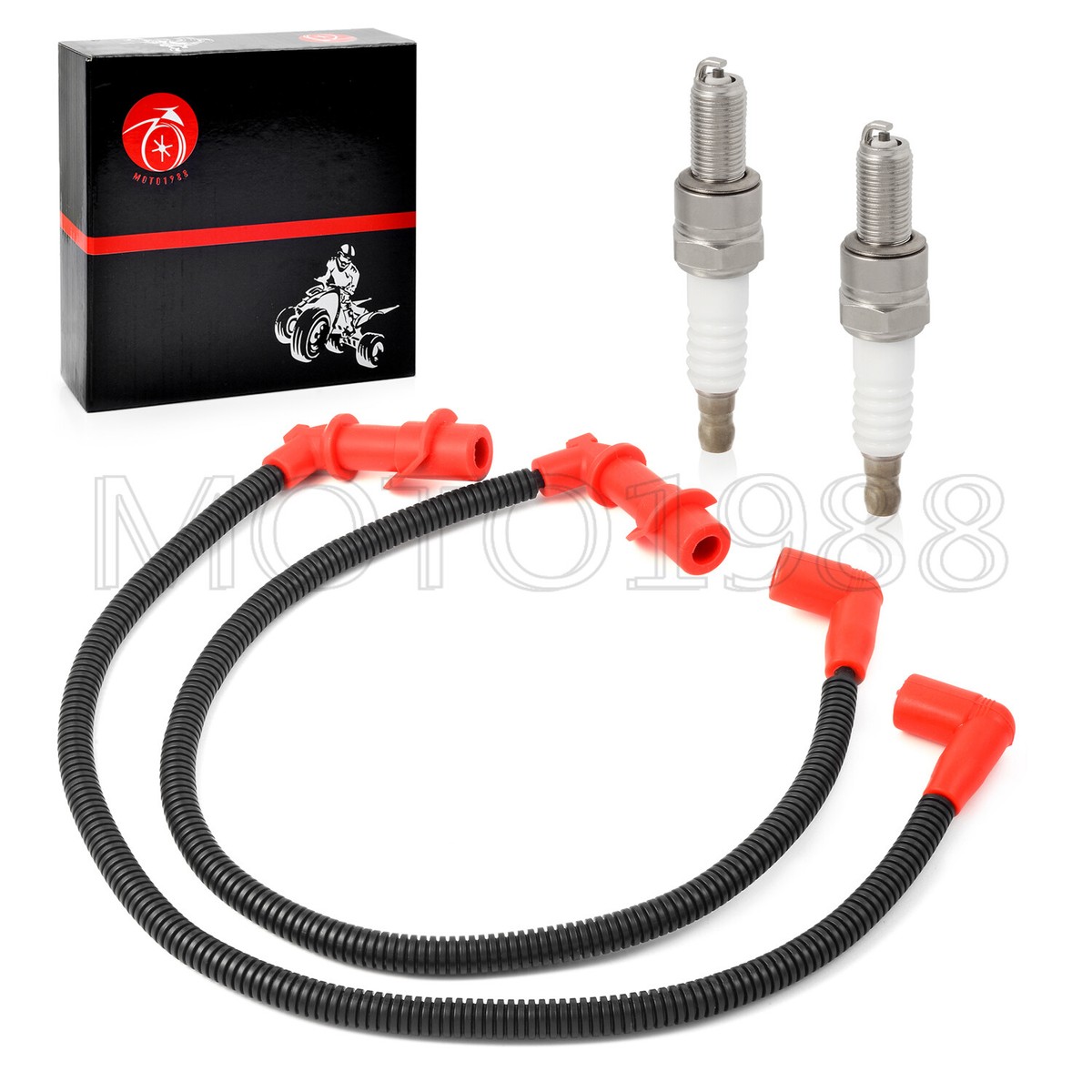1 Pair Ignition Coil Spark Plug Cap and Wire for Polaris