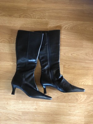 clarks ladies long black boots