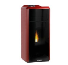 LAMINOX VICTORIA IDRO LUX TLB28IRSP STUFA PELLET CON ACQUA SANITARIA 28KW ROSSO