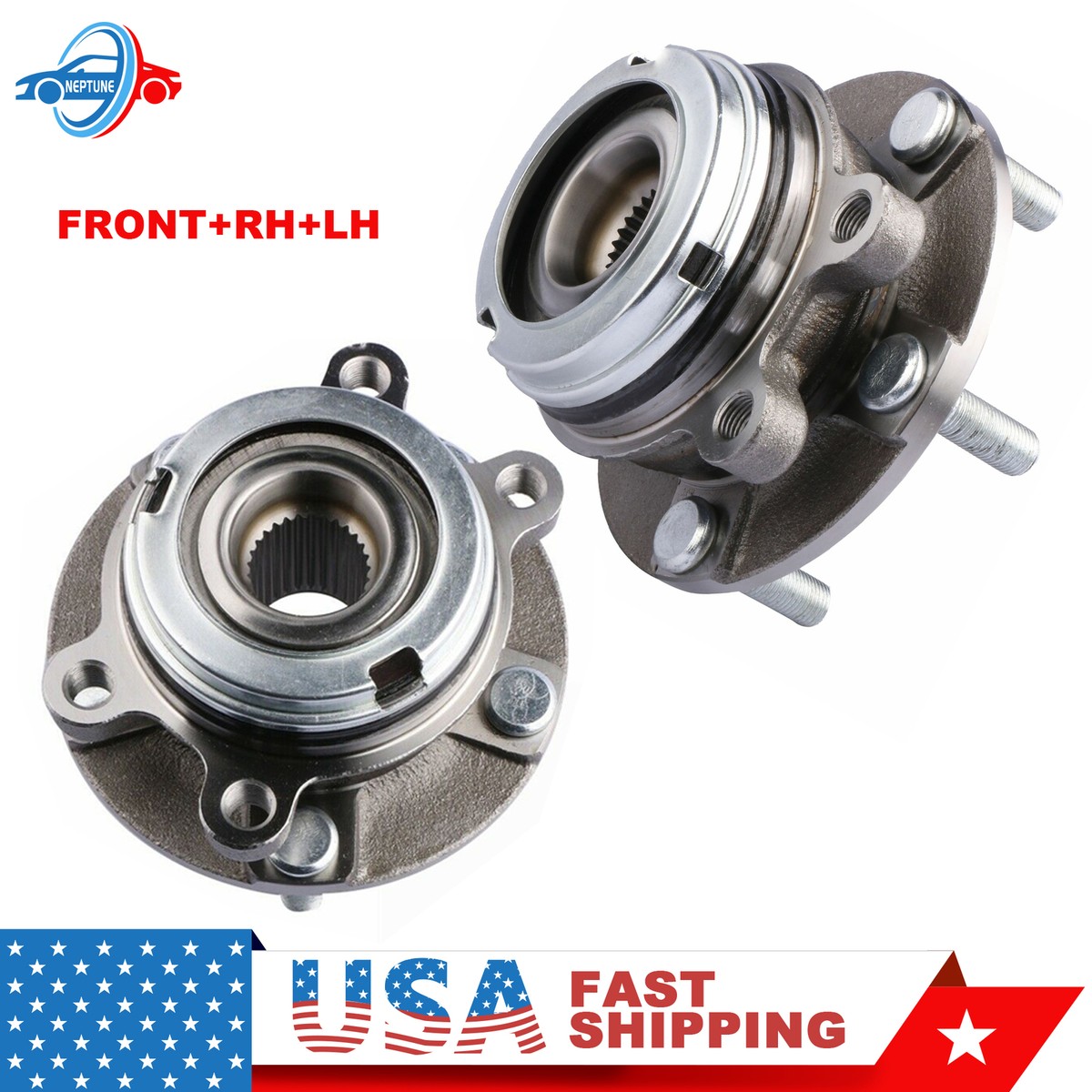 ZERO TOWN Pair Of Front Wheel Hub Bearings For 2007-2013 Nissan Altima 2.5L – 513294, 10-Year Warranty