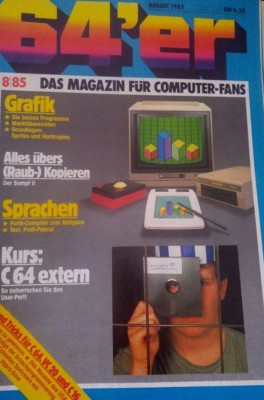 64er (64´er) 8/85 August 1985 C64 Commodore (Grafik, User-Port, Piraten) Magazin