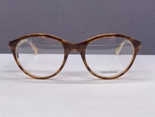 Vera Wang Eyeglasses Frames Woman Round Beige Panto Pearl Full Rim NP 225 €