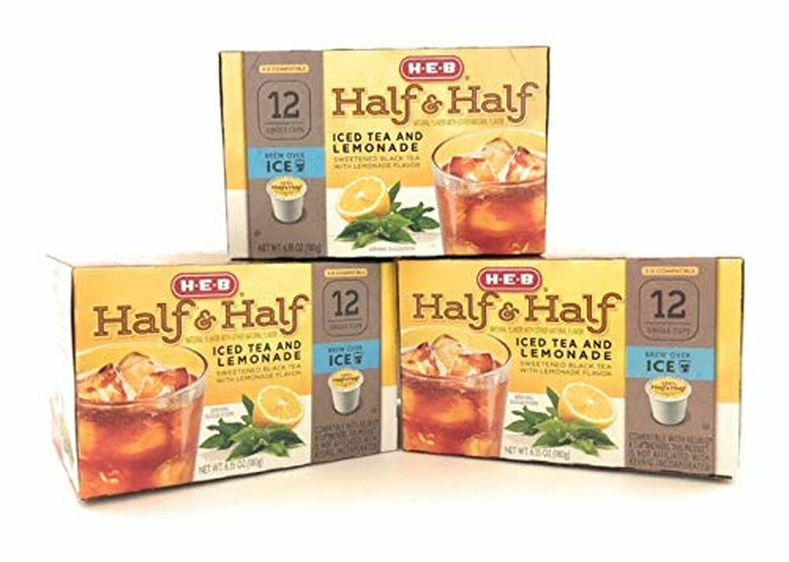 Half & Half Ice Tea and Lemonade Brew Over Ice - Single Serve K Cups (3 Pack)