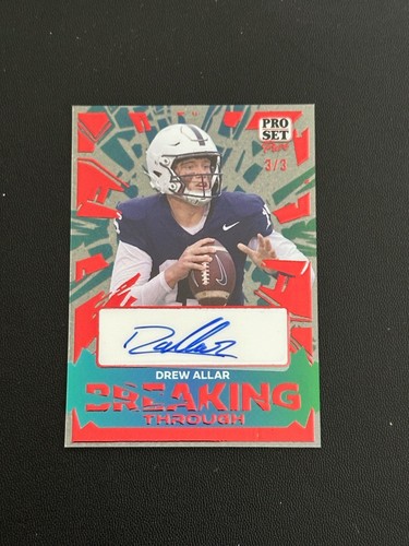 DREW ALLAR 2024 LEAF PRO SET PURE BREAKING THROUGH AUTO STARDUST RED 3/3
