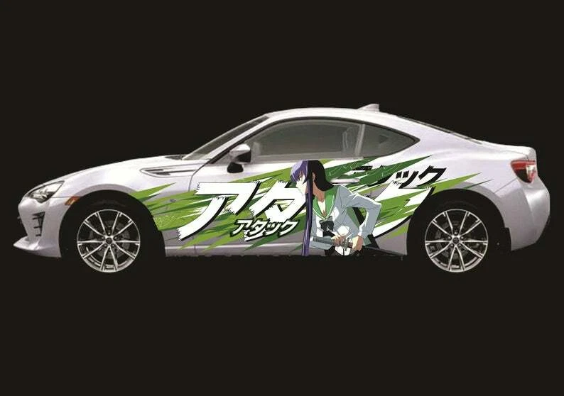 Anime ITASHA Zero Dos Coche Side Sitcker Coche Puerta Pegatina Envoltura Se Adapta a Cualquier Coche Vinilo Foto 2 de 3