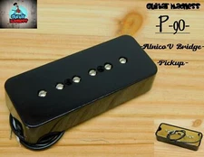 G.M. P-90 Soap Bar Pickup Bridge Black Alnico 5 for Gibson Epiphone®