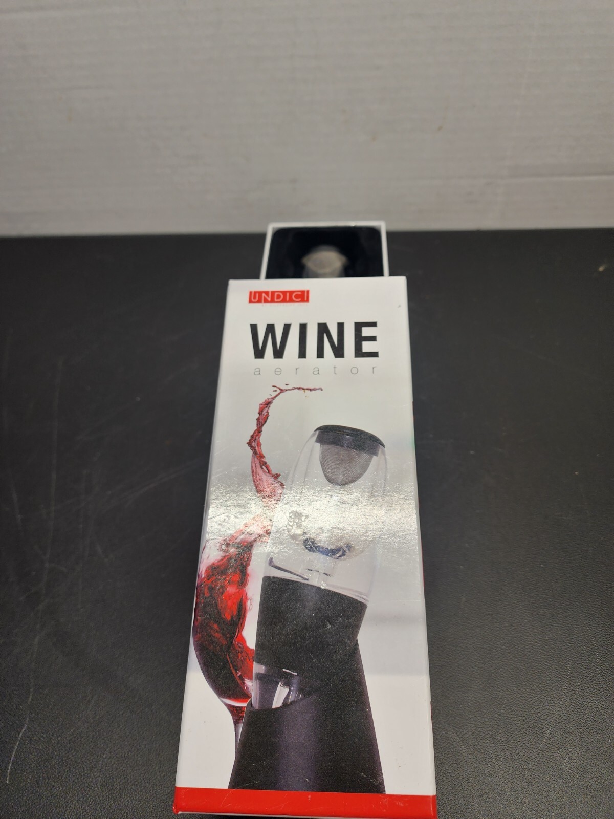 UNDICI Wine Aerator includes removable filter and base Decanter Bar