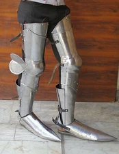 Full Leg Armor Reenactment SCA LARP Armoury Medieval Leg Guard Sugarloaf Burgone