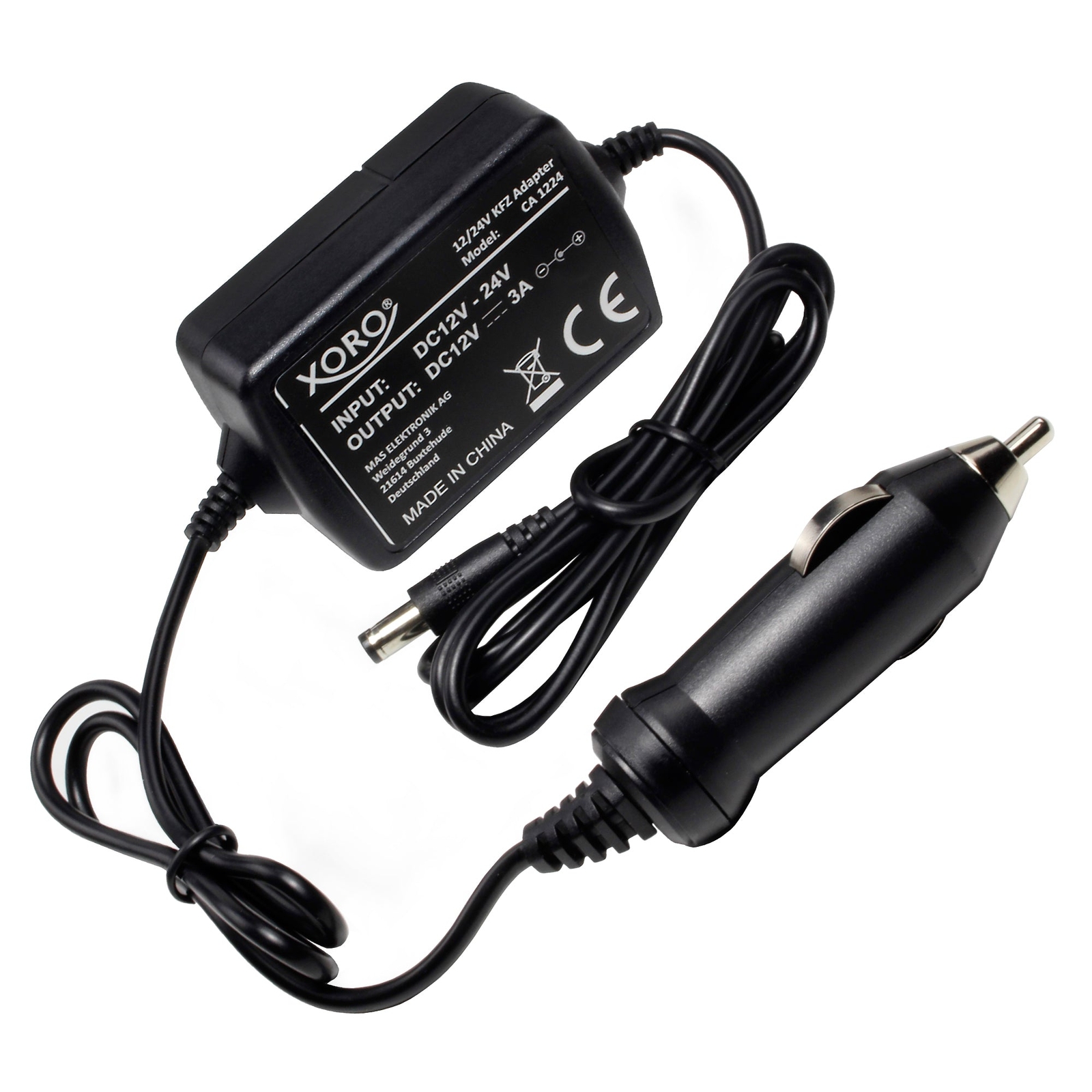 Thumbnail - Stabilisierter 12v / 24v Kfz Adapter Xoro Ca1224 Für Fernseher Und