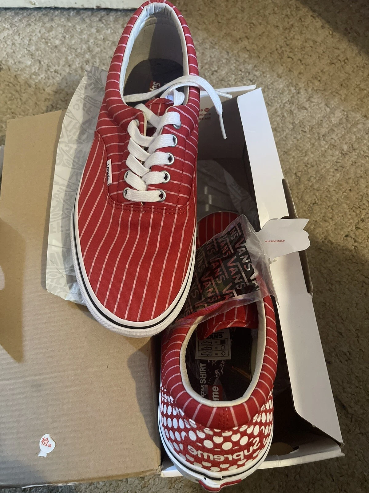 Supreme CDG Vans Uk8.5/Us9.5 flambant neuf rare