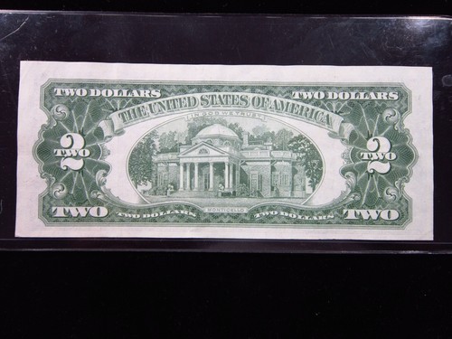 USA $2 1963 A15121531A # UNITED STATES Note RED Seal Jefferson Dollars Money - Picture 3 of 3