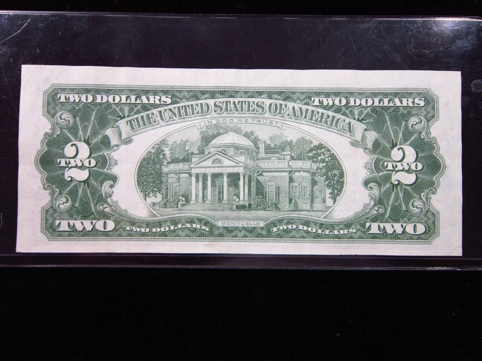 USA $2 1963 A15121531A # UNITED STATES Note RED Seal Jefferson Dollars Money - Image 2 of 3