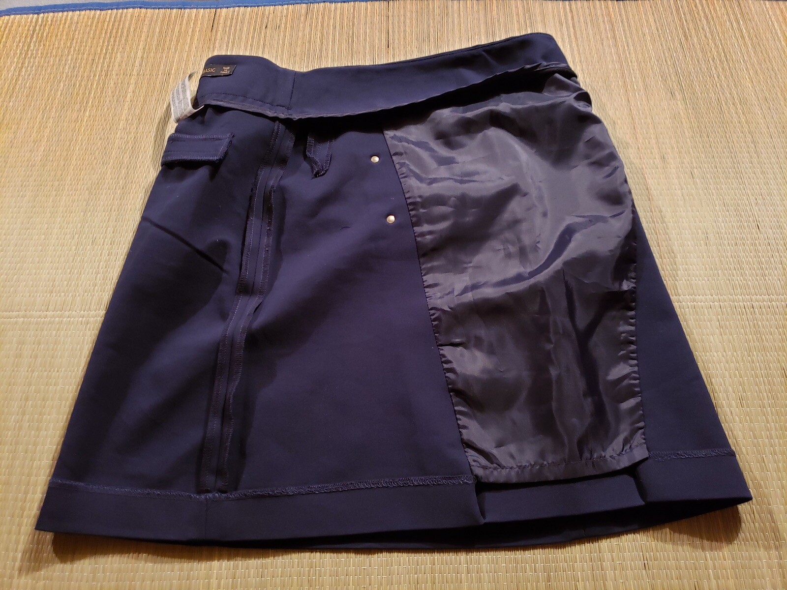 ZARA Basic Collection EUC A-Line Skirt SMALL Navy… - image 4