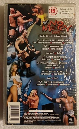 WWF VHS No Mercy 2001 Kassette - WWE Wrestling SilverVision - Bild 2 von 2