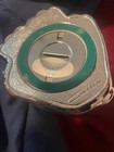 Reed and Barton vintage silverplate lion bank-new, unused, seal intact, Japan — photo 8