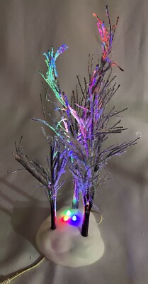 Dept 56 EUC Lighted Fresh Frost Trees 53616 Colors Accessory Snow. WOW MUST HAVE