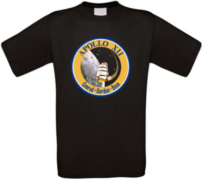 Apollo 12 Space Astronaut Moon Mond T-Shirt alle Größen NEU