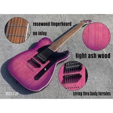 7 Strings Electric Guitar Solid Ash Body Maple Neck Set In Joined Head Top Same