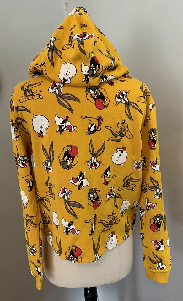 JERRY LEIGH CROPPED Top Hoddie Buggs Bunny And Friends Size Small - Image 4 of 4