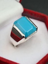 Natural Turquoise gemstone Ring, Men Feroza Ring, Turquoise Stone Real Feroza