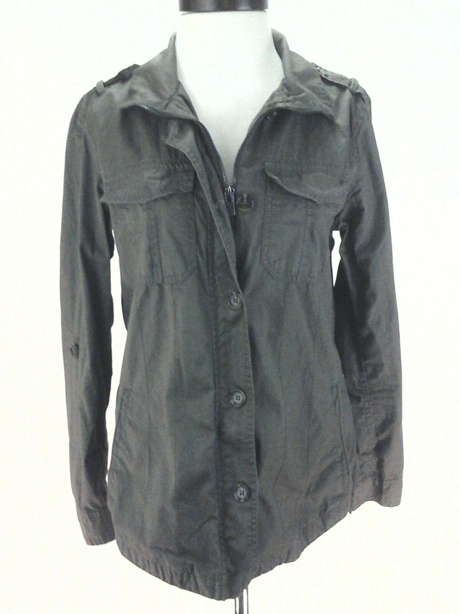 BUFFALO David Bitton Military Olive Green Light Jacket Zip/Button