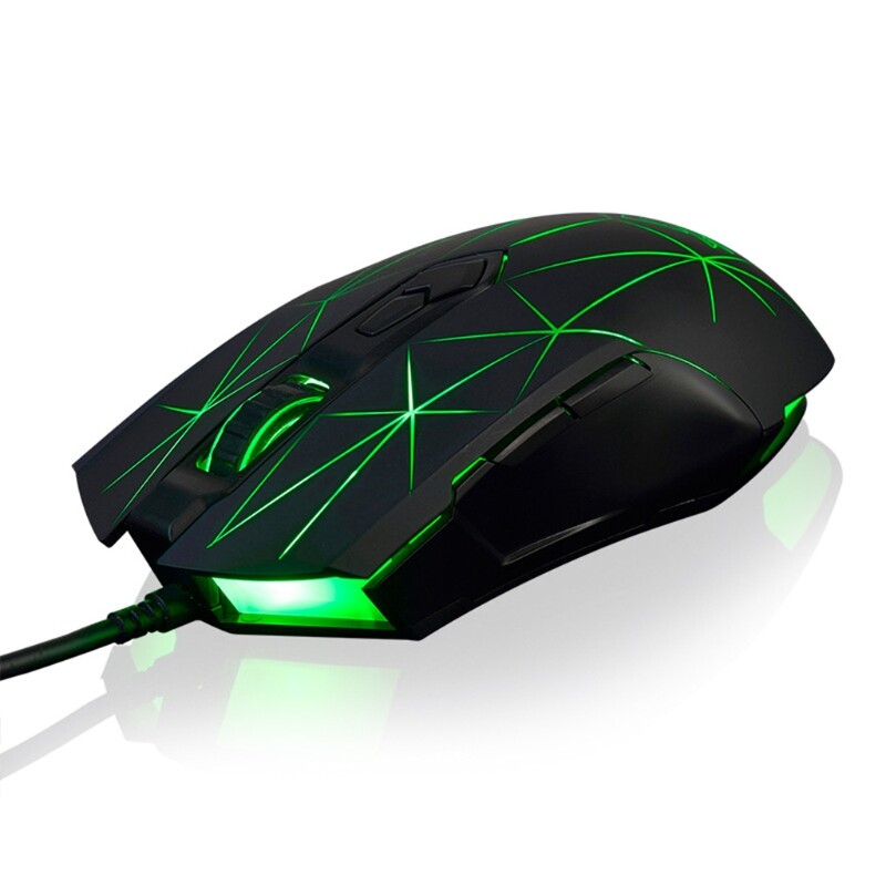 Aj52 Gaming Mouse Optical USB Mouse With RGB BackLit Mute Mice For Desktop