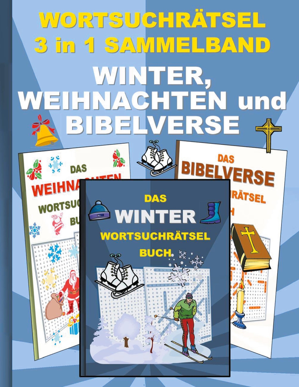 Thumbnail - Wortsuchrätsel 3 In 1 Sammelband Winter, Weihnachten Und Bibelverse