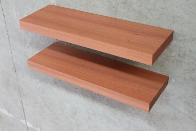 2x Wandboard Mahagoni Sapeli Massiv Holz Board Regal Steckboard Regalbrett NEU - Bild 1 von 4