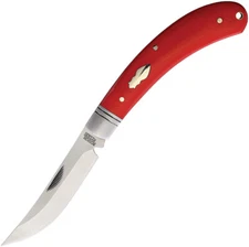 Rough Ryder Large Bow Pocket Knife Red Synthetic Folding Stainless Clip Pt