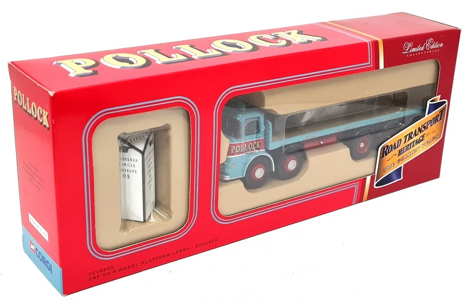Corgi 1/50 - ERF KV 8 Wheel Platform Lorry Pollock CC10503 Diecast Truck - Bild 2 von 4