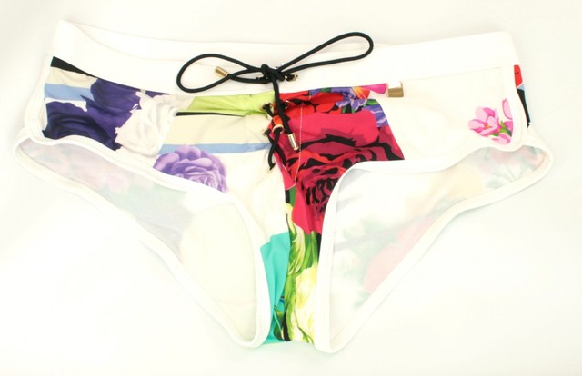 versace swim trunks white
