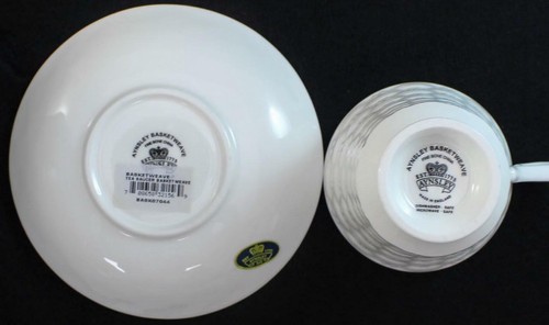 Aynsley BELLEEK BASKETWEAVE 2 Cup & Saucer Sets Bone China MINT CONDITION - Picture 5 of 6
