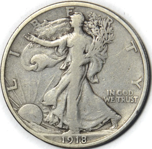 1918-S 50C Walking Liberty Half Dollar