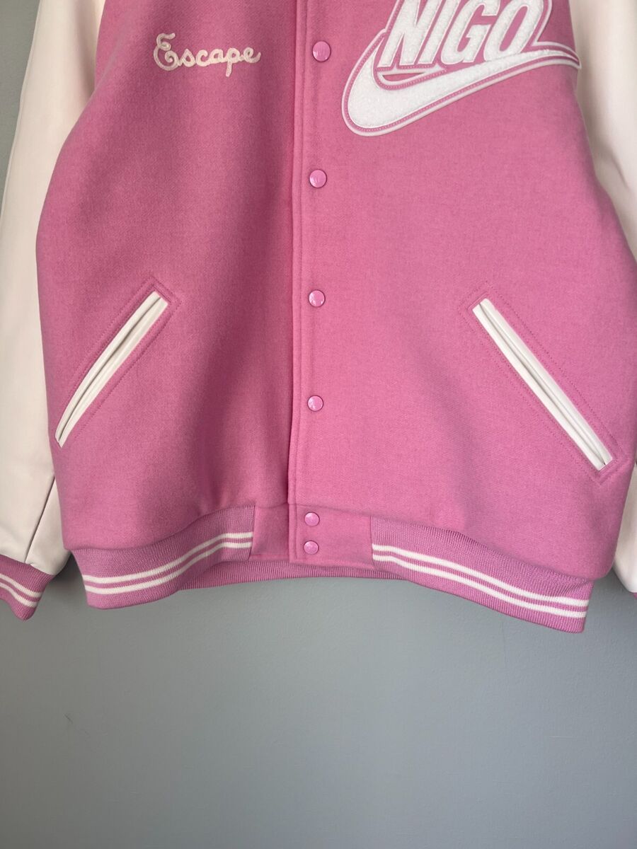 Nike x Nigo Varsity Jacket - Size Large - Pink - NEW Nike x Nigo Varsity Jacket - Size Large - Pink - NEW