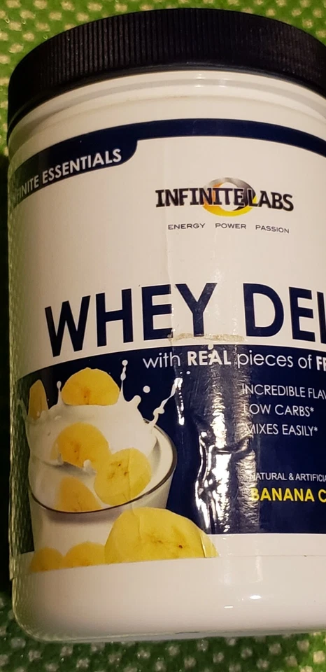 Infinite Labs - WHEY DELITE - Creme de banana - 11,1 oz - Melhor por data de 9/2026 - Imagem 2 de 4