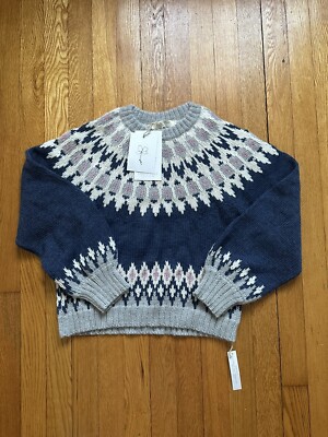 Christy Dawn Francesca Sweater Hand Knit Alpaca Nordic Fair Isle