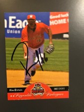 Minnesota Twins REYNALDO RODRIGUEZ signed 2013 Grandstand New Britain Rock Cats