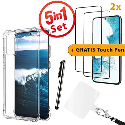 Case Silikonhülle Handyhülle Cover Schutz hülle Handy Tasche 9H Folie Pen Set