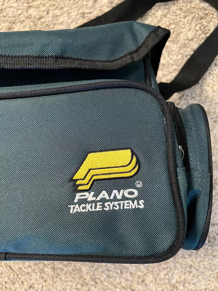 Vintage Plano Tackle Systems Tackle Box Model 3360 Green Bag Made in U.S.A.