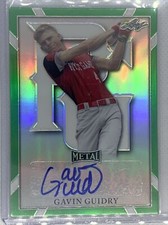 2021 LEAF PERFECT GAME METAL GREEN REFRACTOR GAVIN GUIDRY AUTO 3/10