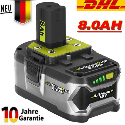 18V Akku für RYOBI One Plus Lithium RB18L50 P108 P104 P107 Batterie 8.0Ah