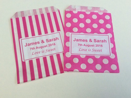 Personalised Sweet Bags - Weddings - Candy Cart - Birthday Party Bags - Picture 4 of 26