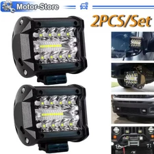 20000LM 4" LED Work Light 120W Bar Spot Pods Fog Lamp Offroad Driving Truck ATV