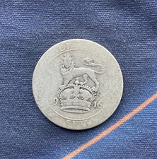 1916 King George V ONE SHILLING silver 0.925 Coin