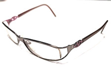 Valentino V5390 Gunmetal Purple Rectangle Wrap Eyeglasses 53-16 130 Italy